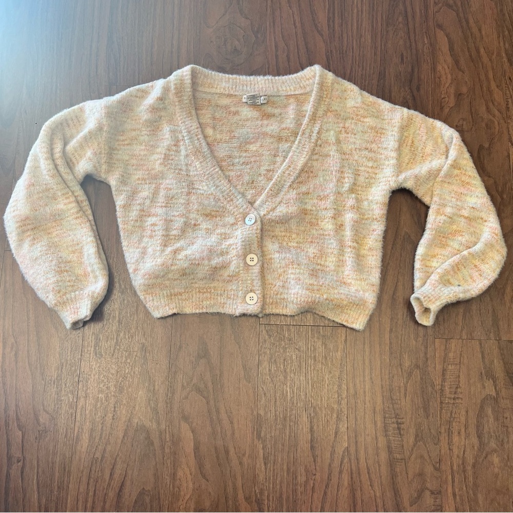 Sincerely Jules Cropped Length Multicolor Sweater Cardigan Size Medium